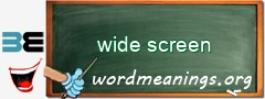 WordMeaning blackboard for wide screen